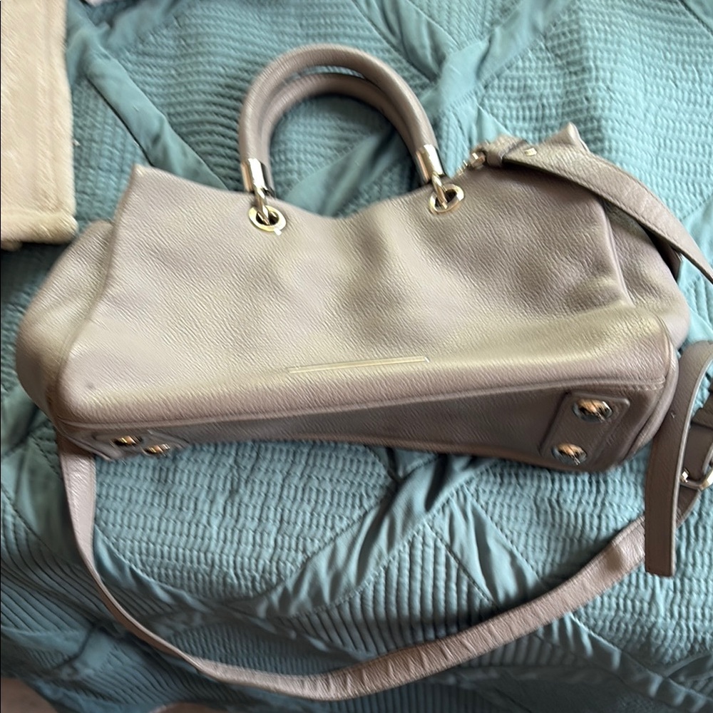 Elegant Taupe Leather Handbag